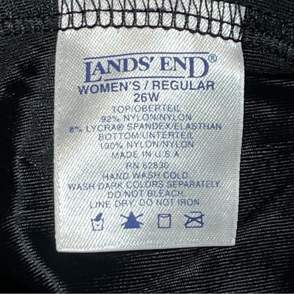 Vintage Lands End Swimsuit Shorts Bottoms Womens Plus Size 26W Blue Lined - Picture 3 of 7